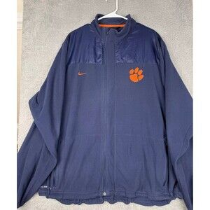 Clemson Tigers Nike Therma Fit 1/4 Zip Navy Fleece Lined Pullover Mens XXL